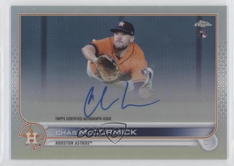 2022 Topps Chrome Rookie Refractor 203/499 Chas McCormick #RA-CM Auto RC 0b5f