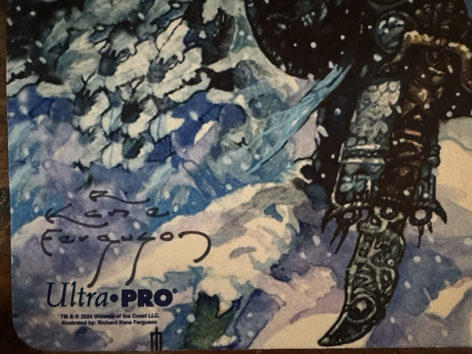 Misinformation SIGNED Richard Kane Ferguson Playmat Mtg Kickstarter - Image 2 of 3