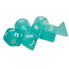 Chessex - Frosted Polyhedral 7 Dice Set - Teal with White