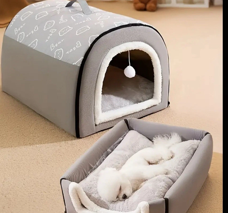 Hundehütte Hundehaus Katzenhaus Hundebett Hundehöhle Hundekorb Hundesofa L - Bild 2 von 4