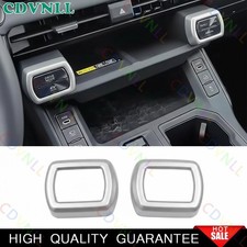 For Toyota RAV4 2026-2027 Matte Silver Central Wireless Charging Button Cover 2*