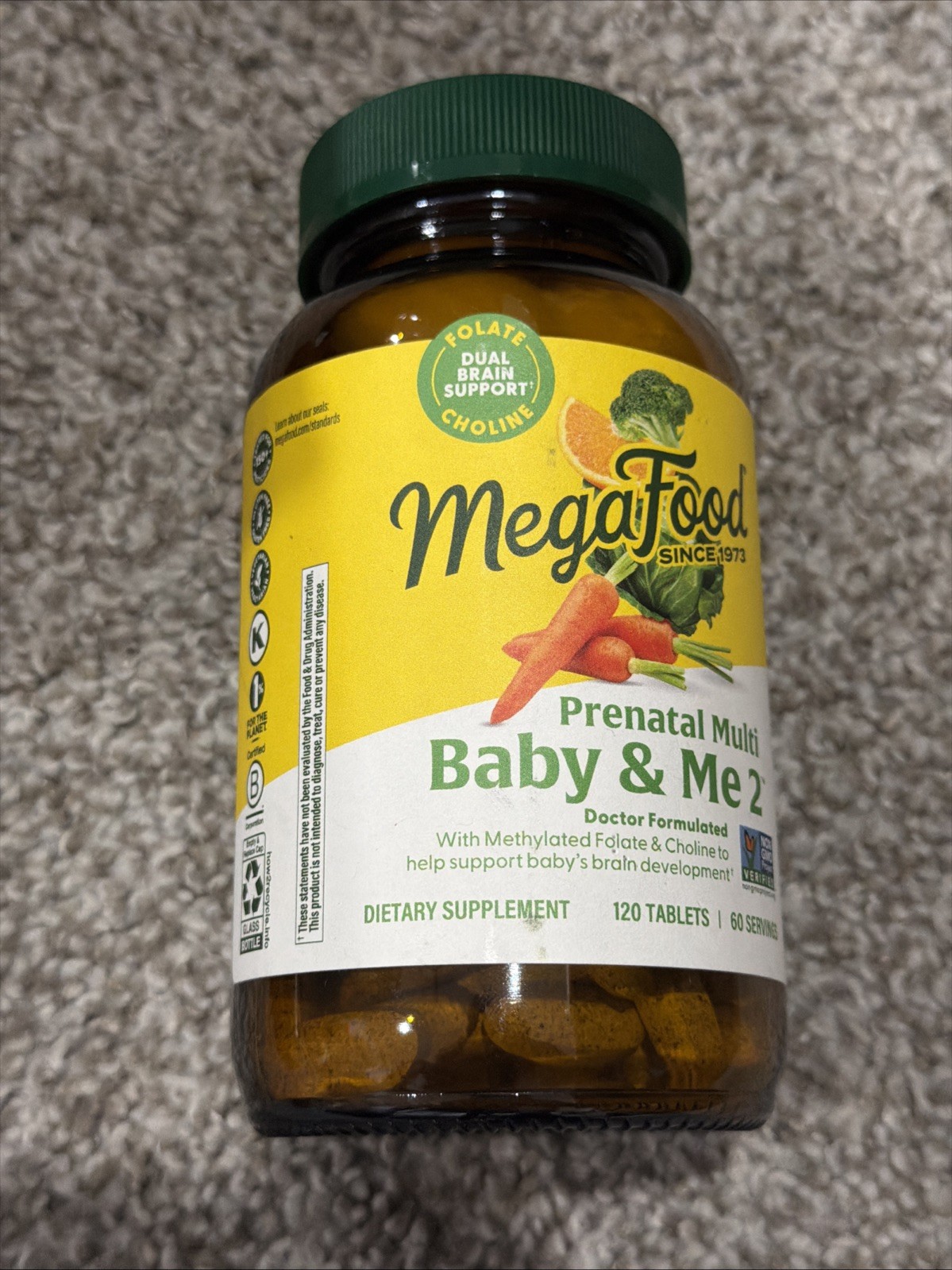 MegaFood Baby & Me 2 Dietary Supplement - 120 Count