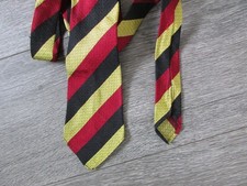 Three Coloured Stripes Possibly Sporting or Military Interest Pure Silk Tie A