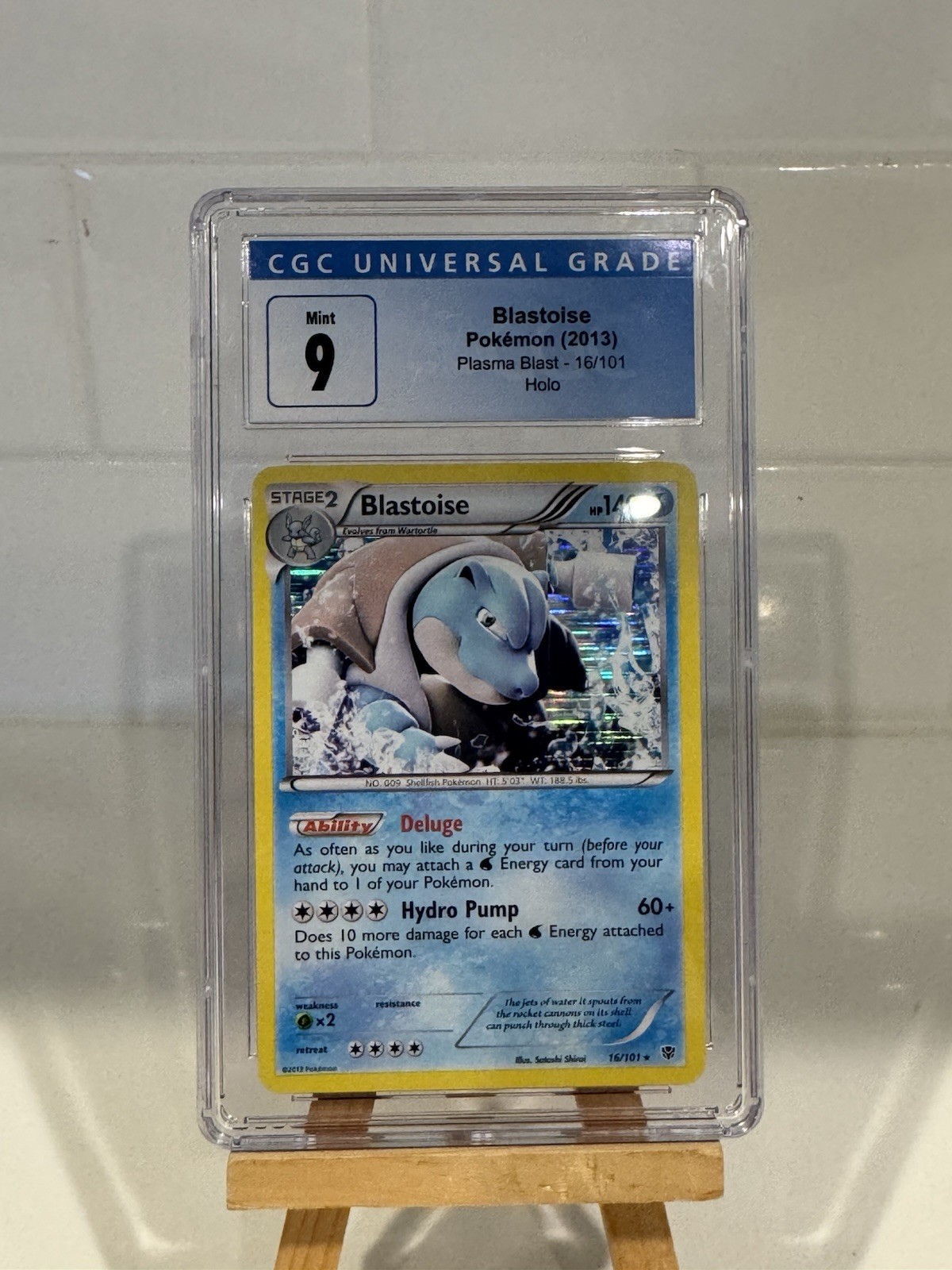 Pokemon Blastoise Reverse Holo Rare Plasma blast - 16/101 - CGC 9 - Like PSA BGS