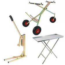 Demon Tweeks Bead Breaker, 3 Wheel Trolley & Folding Kart Paddock Table Package