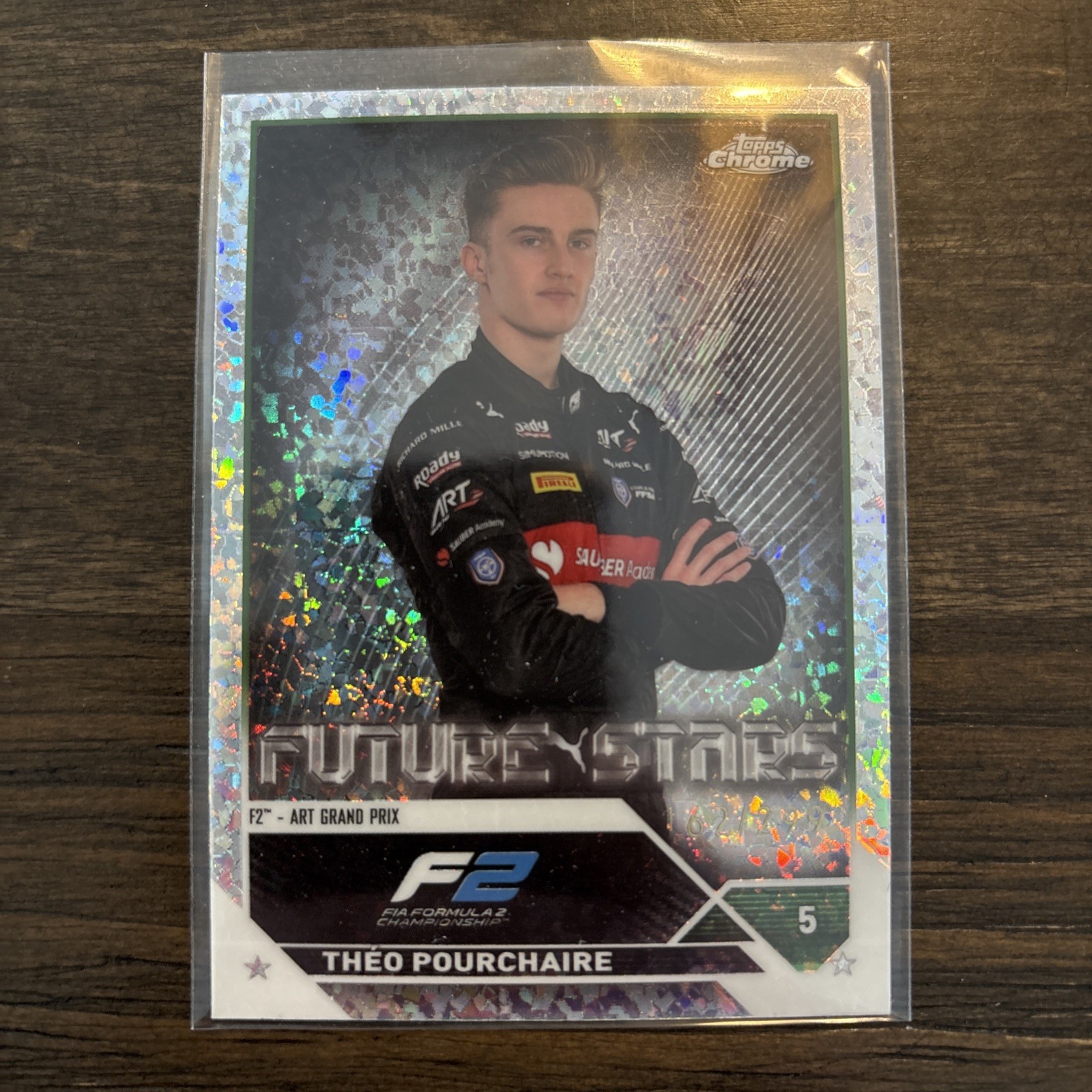 2023 Topps Chrome F1 Théo Pourchaire Future Stars Mini Diamond /299 #78