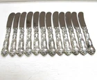 GORHAM Sterling Silver Strasbourg BUTTER KNIFE Paddle Blade Set 12 -No Monogram