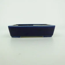 Bonsai Pot Aoka Small Rectangular Glazed 12cm Length Used