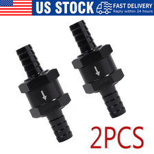 38 Fuel Check Valve One Way Inline Non Return Diesel Gasoline Black 10mm 2pcs
