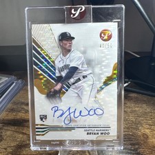 2024 Topps Pristine Bryan Woo RC AUTO GOLD PRISTINE REFRACTOR SP /50 ENCASED!