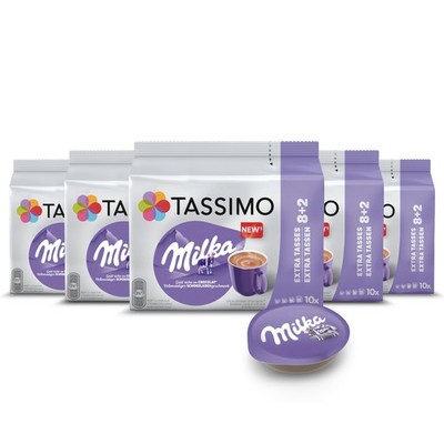 Tassimo Milka Hot Chocolate Pods x 10 (Pack of 5, Total 50 Drinks)
