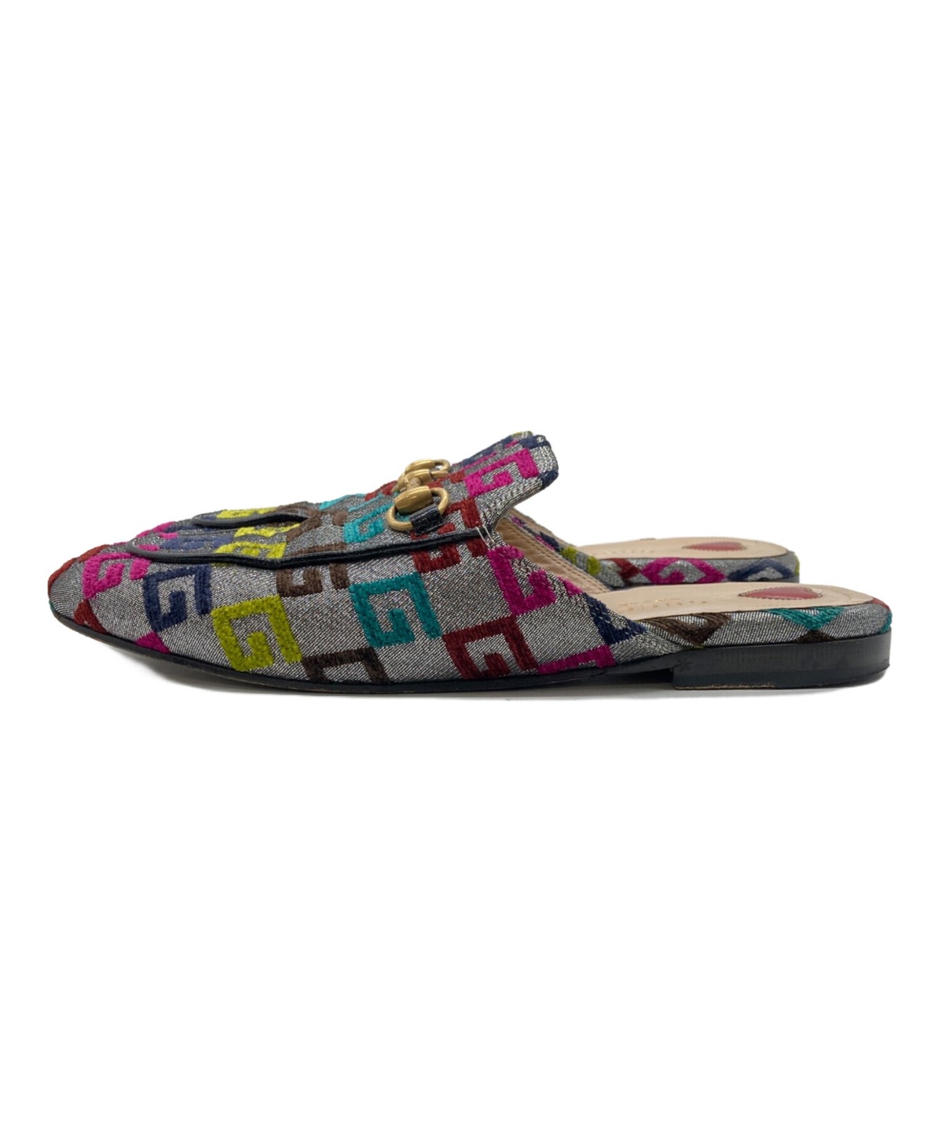 GUCCI Sandals Shoes Mule Horse bit EU 36.5 US 6.5 Multicolor Authentic thumbnail 13