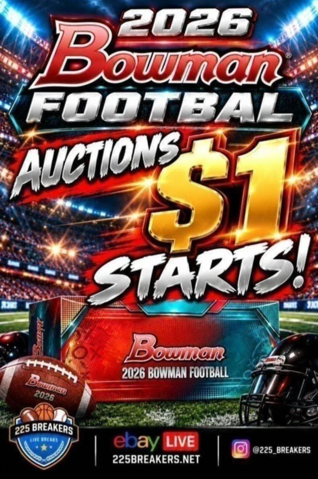 BOWMAN FOOTBALL AUCTIONS $1 STARTS!
