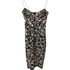 Nicole Miller Collection Y2K Silk Corset style Column Dress 4