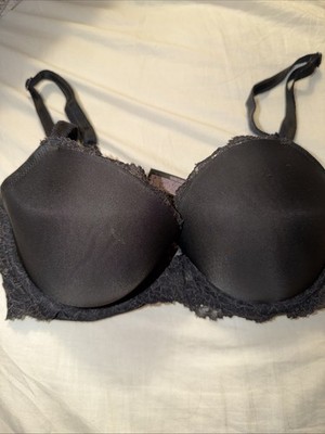 Victoria s Secret Dream Angels Lined Demi Bra Black Lace Underwired Women s 32D