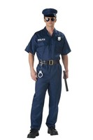 California Costumes Police Uniform KostüM Herren Damen Blau, Set L 42-44