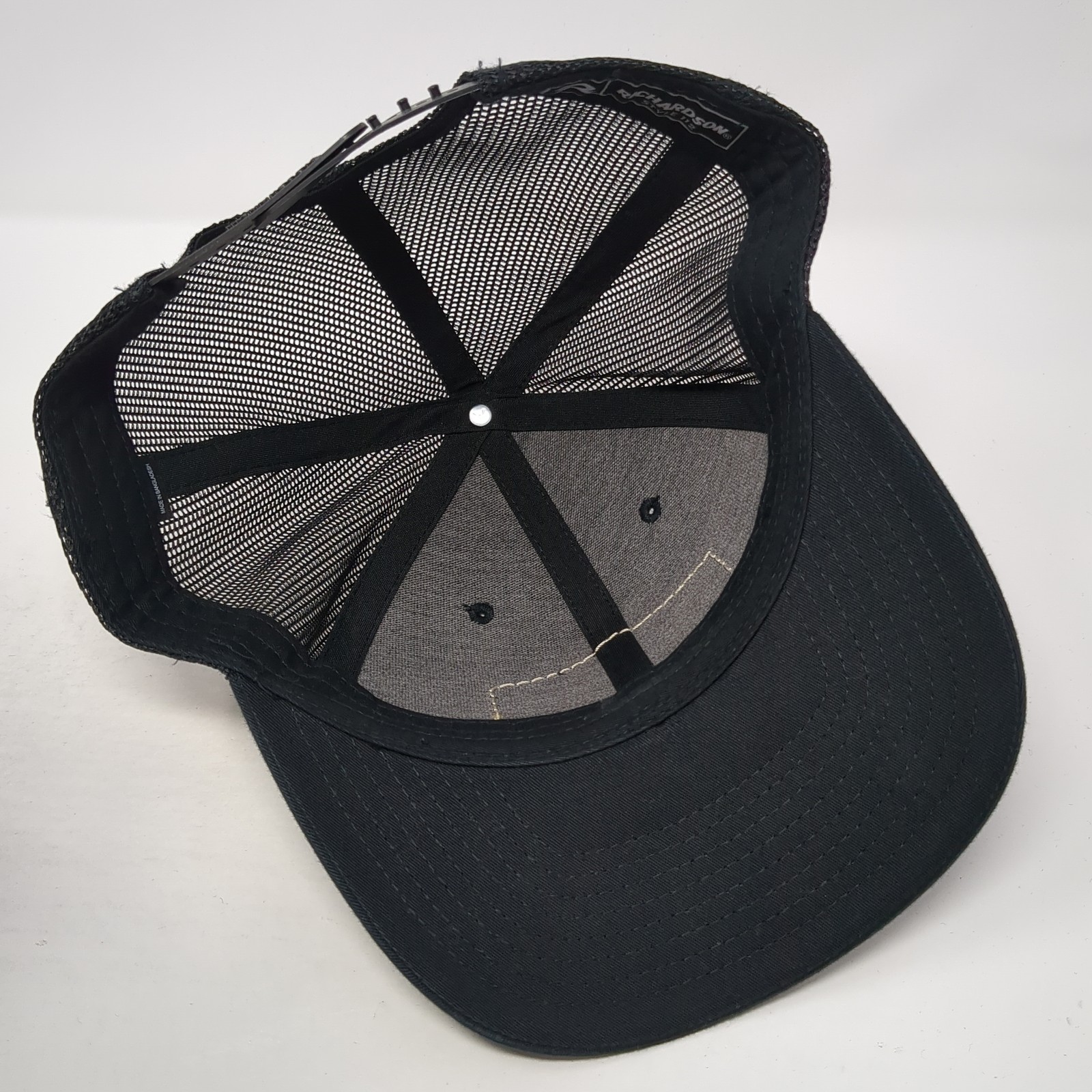 208 Leather Patch Snapback Mesh Back Trucker Hat … - image 7