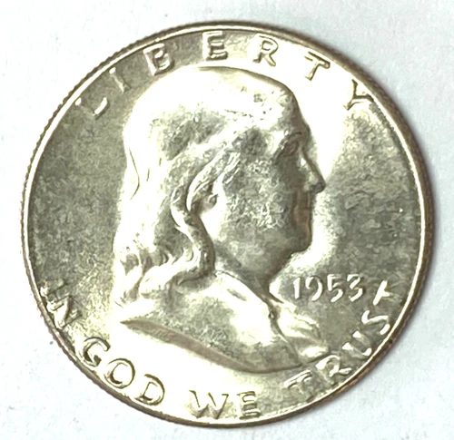 1953 S 50c Franklin Silver Half Dollar Fifty Cents San Francisco Uncirculated