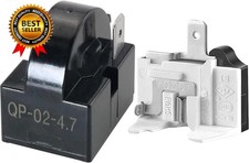 Refrigerator Starter Relay and Overload Protector Kit QP2-4R7 4.7 Ohm 1 Pin PTC