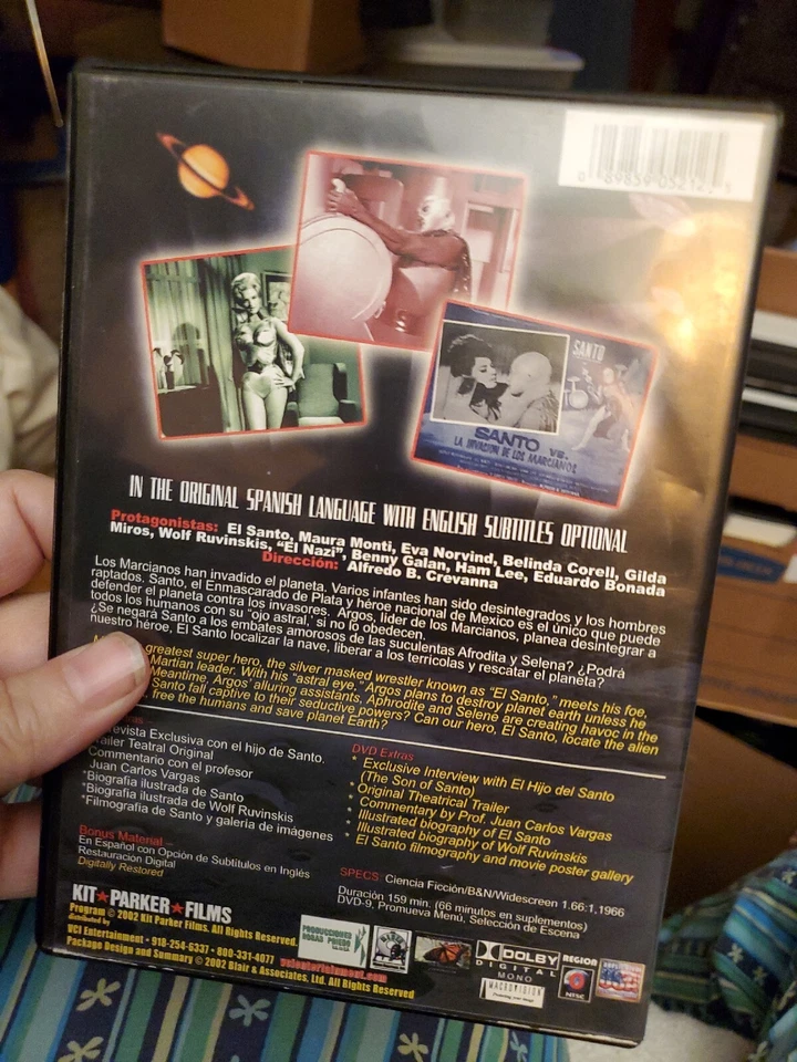 SANTO VS. LA INVASION OF LOS MARCIANOS - DVD IN SPANISH - STILL SEALED - Image 2 of 3