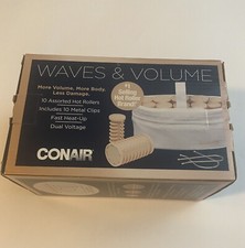 Conair Waves and Volume 10 Assorted Sizes Hot Rollers Metal Clips NEVER OPENED