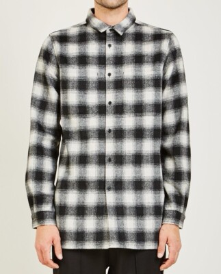 STAMPD LA Essential Plaid Button Down Shirt Size Medium RETAIL $215