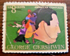 US Postage 1973 George Gershwin American Composer 8 Cent Used Stamp 1484