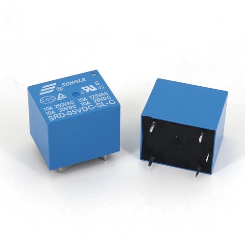 10Pcs SONGLE SRD-05VDC-SL-C DC5V PCB Mount 5Pin 10A SPDT Mini Power Relay - Picture 2 of 5