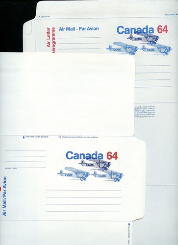 LOT 73236 UNUSED 6 NOT FOLDED AIR LETTER UA42 - UA47 AIRCRAFT AIRPLANE PLANES - Picture 3 of 3