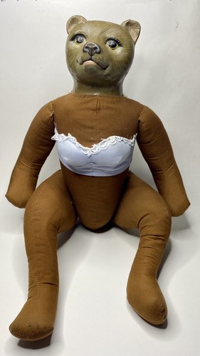 Orma Doll Bear 19” Fully Jointed Handpainted Face Scandia Thailand & Clothes - Picture 6 of 12