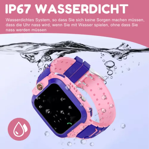 Kinder Telefonuhr Smartwatch GPS LBS Uhr SOS SIM Wasserdicht Kids Armbanduhr - Bild 3 von 11