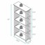 casual home mission style 5-shelf bookcase, espresso