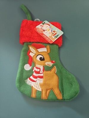 NWT Rudolph The Red Nosed Reindeer 9" Mini Christmas Stocking Ruz | eBay