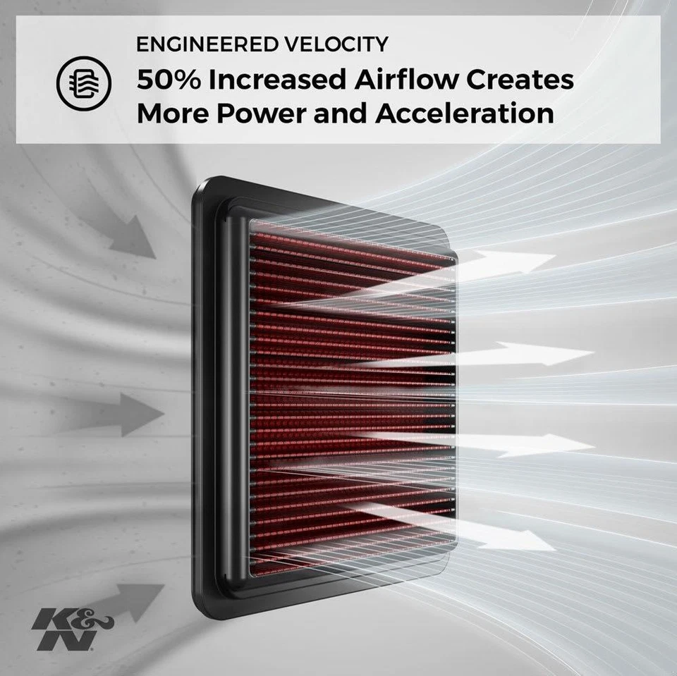 Filtro aria sportivo K&N 33-2247 DODGE RAM 1500 PICKUP 3.0 3.6 5.7 2002-2014 - Immagine 3 di 4