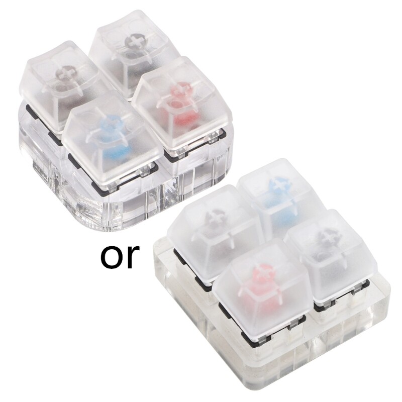 Black Red Brown Blue 4 Keys Translucent Keycaps Mechanical Keyboard Tester