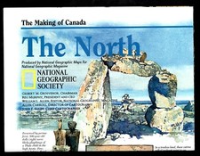 Map National Geographic The Making of Canada The North 1997