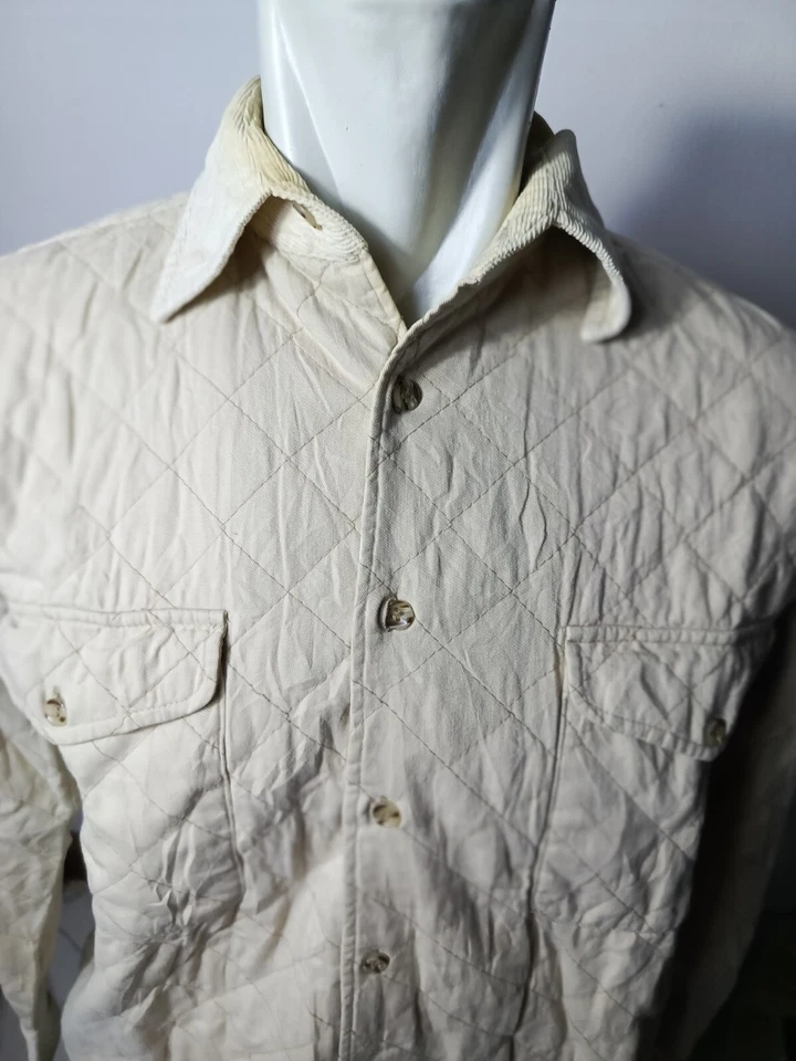 GLEE CLUB Brand Corduroy Shirt Collar Jacket Beige Long Sleeve | P:23, L:28.5 in - Image 2 of 4