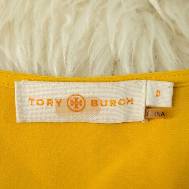 Tory Burch Size 0 Golden Crest Sophia Button Front Long Sleeve
