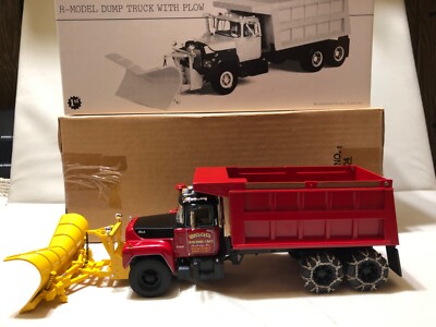 WOOD TRUCKING CO. MACK R DUMP TRUCK & SNOW PLOW 1/34 FIRST GEAR NICE 19-2804