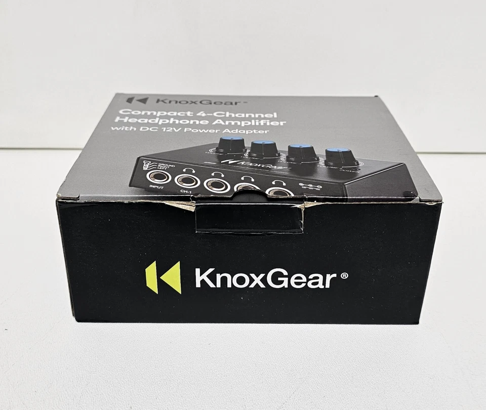 Knox Gear Compact 4-Channel Headphone Amplifier KN-HPA4 With DC12V Power Adapter - Image 2 of 4