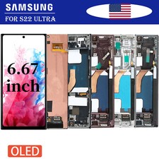 New OLED Display LCD Touch Screen Frame For Samsung Galaxy S22 Ultra 5G S908U/U1