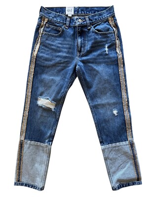 GAP Denim Jeans Women's Size 28 in Blue, Patchwork /d1