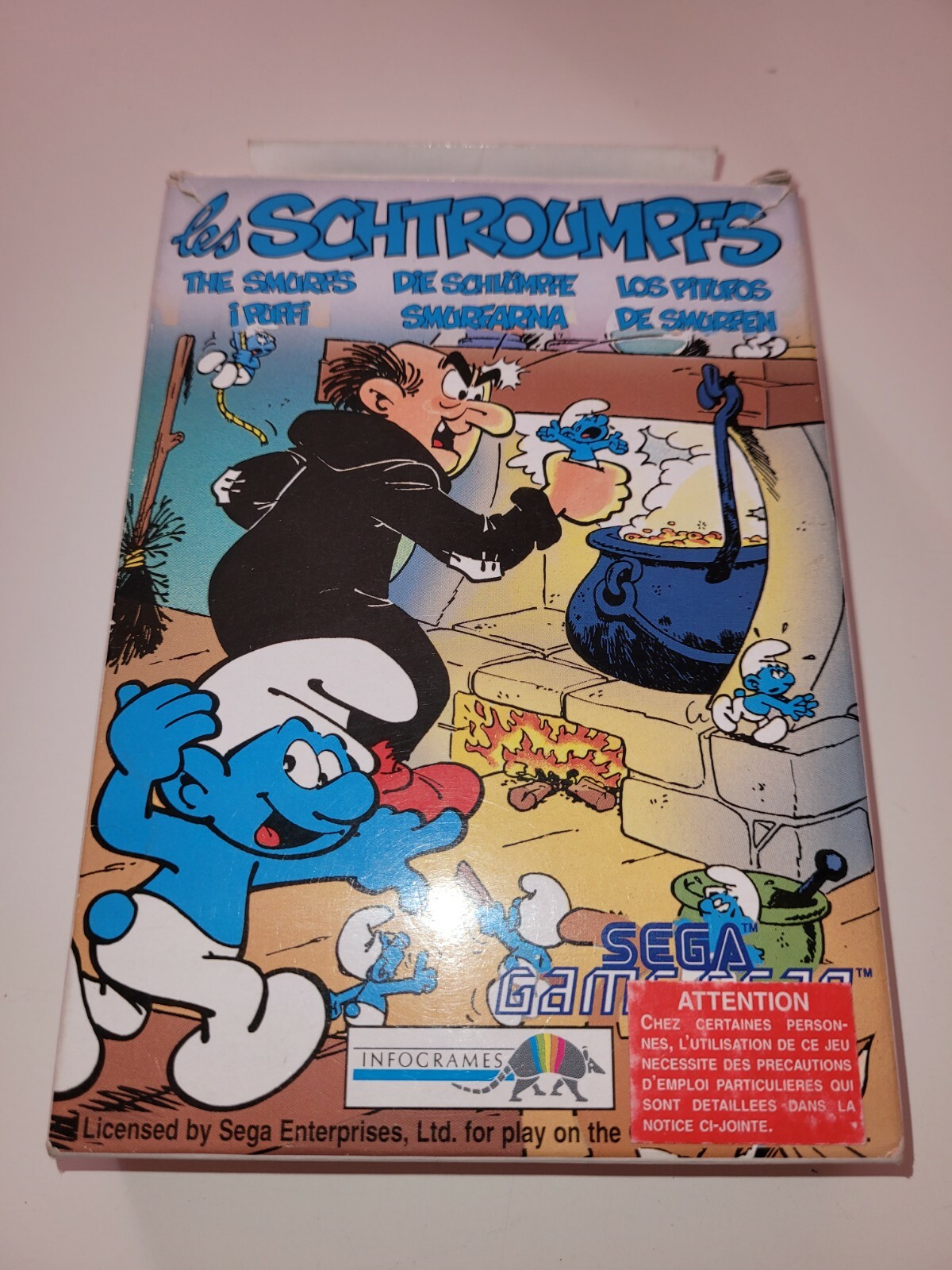 Sega Game Gear - Les Schtroumpfs - En Boîte - Bon État 