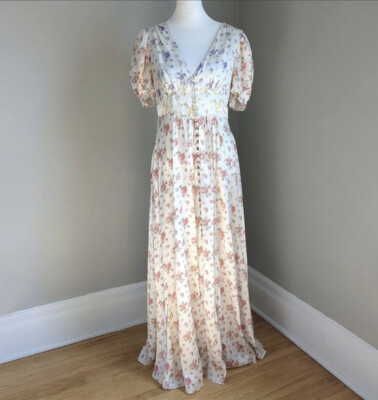 chinese dress ladies Loveshackfancy Kesslyn Slip Maxi Dress – Cattivo main image 1