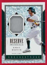 2019 Panini Cornerstones Khris Davis 34/49 Reserve Materials Crystal #20 Oakland