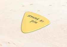 Strung to You Brass Triangular Guitar Pick