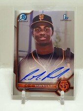 2022 Bowman Chrome 1st Ryan Reckley Base Auto Giants HOT ROOKIE RC Autograph C2