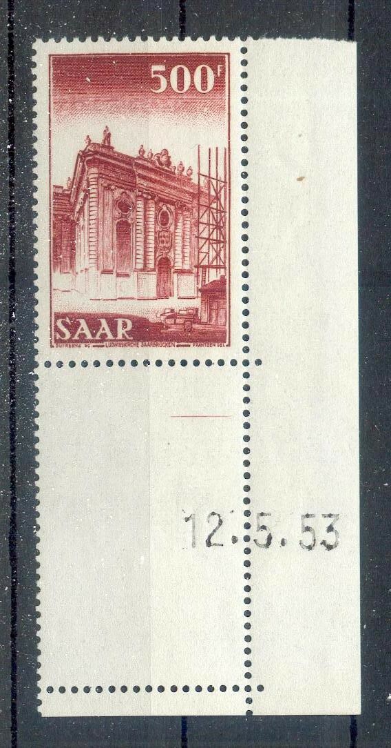Saar 337 Bru printing date** MNH mint never hinged 160EUR (E6251