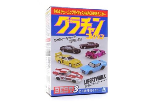 Aoshima Grachan 1:64 Nissan Bluebird (KY910) Super Silhouette - Rosa - Foto 4 di 5