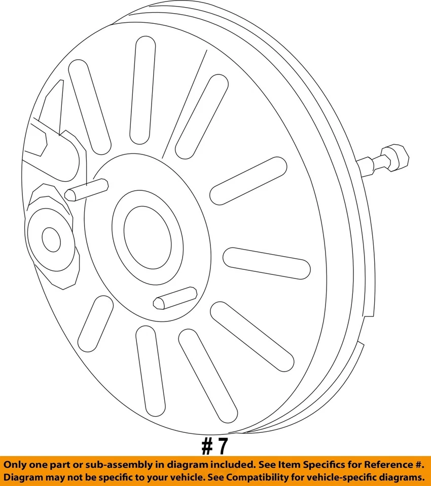 Used Power Brake Booster fits: 2014 Dodge Dart  Grade A - Изображение 4 из 4